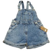 Nové - Světlemodré laclové riflové kraťasy Next