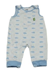 Bielo-svetlomodré na traké tepláky s hrochy