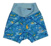 Modré neoprenové kraťasy s krokodýly Splash About 