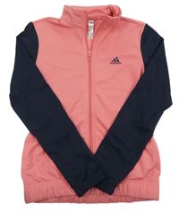 Ružovo-tmavomodrá prepínaci športová mikina s logom Adidas