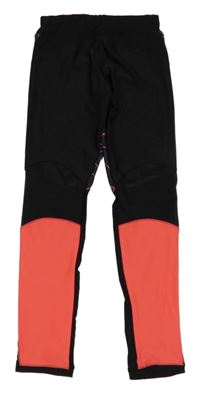 Černo-neonově růžové sportovní legíny 