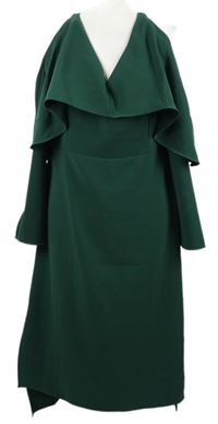 Dámské tmavozelené midi šaty s průstřihy na ramenou River Island 