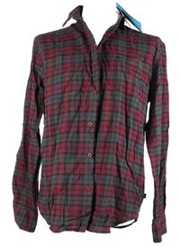 Nové - Pánská tmavošedo-malinová kostkovaná košile Regatta 