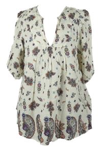 Dámská smetanová vzorovaná tunika Lindex 