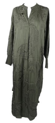 Dámské khaki vyšívané boho šaty Gustav 