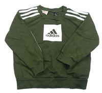 Khaki mikina s logem Adidas