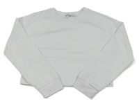 Biela crop mikina