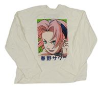 Biele tričko s obrázkem Naruto H&M