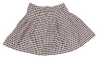 Bílo-růžovo-černá kostkovaná sukně Primark
