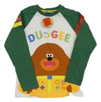 Nové - Zeleno-bílé triko s potiskem Hej Hafí George 