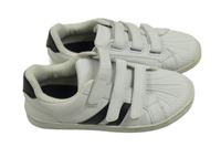 Bílo-černé koženkové boty vel.35