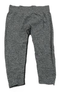 Sivé melírované športové capri legíny