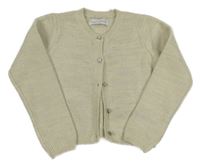 Smetanovo-strieborný prepínaci crop sveter