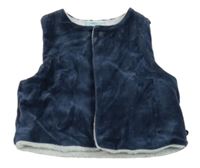 Tmavomodrá zamatová prepínaci vesta Obaibi