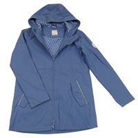 Tmavomodrý nepromokavý jarní kabát s kapucí Pocopiano