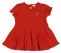 Červené šaty s kvietkom