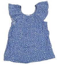 Modrá halenka s květinami Primark