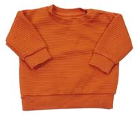 Oranžová rebrovaná mikina Primark
