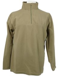 Pánska béžová fleecová mikina s rolákom