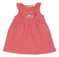 Ružové bavlnené šaty s jahodami Impidimpi