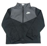 Tmavošedo-šedá sportovní funkční mikina Nike
