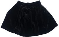 Čierna zamatová sukňa H&M