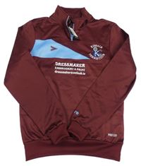 Mahagonovo-modrá sportovní mikina s nápisem Mitre