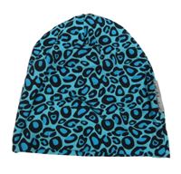 Modro-černá leopardí čepice 