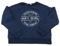 Tmavomodrá mikina s nápisom M&S