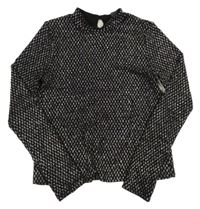 Černo-třpytivé triko Primark