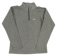 Sivá melírovaná fleecová funkčná mikina s logom Trespass