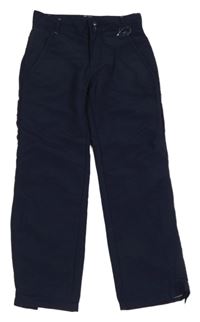 Tmavomodré šusťákové podšité funkční kalhoty Trespass