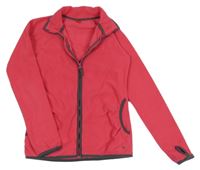 Růžová fleecová propínací mikina Esprit