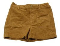 Béžové semišové kraťasy Kiabi