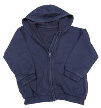 Tmavomodrá prepínaci mikina s kapucňou George