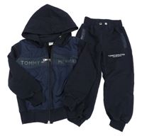 2set- tmavomodrá propínací mikina Tommy Hilfiger a kapucí+ tepláky