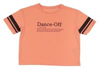 Neonově oranžové crop tričko s nápisem C&A