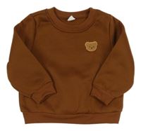 Skořicová mikina s medvedíkom Shein