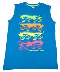 Modré tílko se skejty Yigga