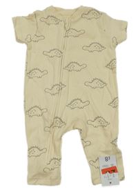 Nové - Vanilkový overal s dinosaurami George