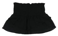 Čierna šifónová sukňa s žabičkováním H&M