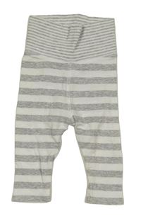 Sivo-biele pruhované tepláky H&M