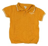 Žluté vzorované pletené polo tričko River Island