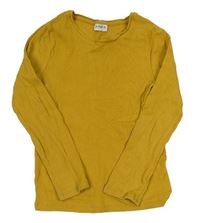 Okrové rebrované tričko F&F