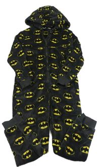 Tmavošedá chlupatá kombinéza s Batmanem a kapucí M&S