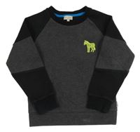 Sivo-čierna mikina so zebrou Paul Smith