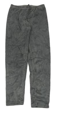 Šedé plyšové kalhoty s měsíci C&A