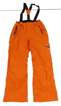 Oranžové šusťákové oteplovačky s odepínacími trakami C&A