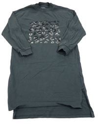 Šedé bavlněné šaty s flitry Next