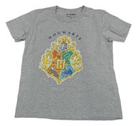 Sivé tričko s erbem Harry Potter